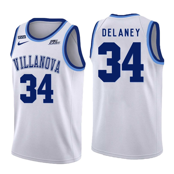 Villanova Wildcats 34 Tim Delaney White College Basketball Jersey Dzhi